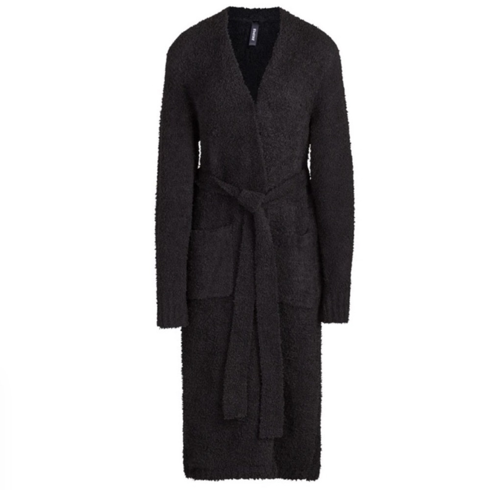SKIMS ONYX KNIT COZY ROBE S/M